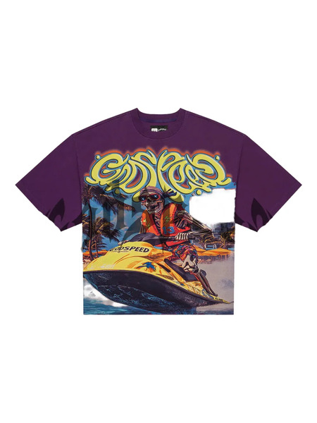  Godspeed Wave Runner Graphic-detaill T-shirt - Purple 