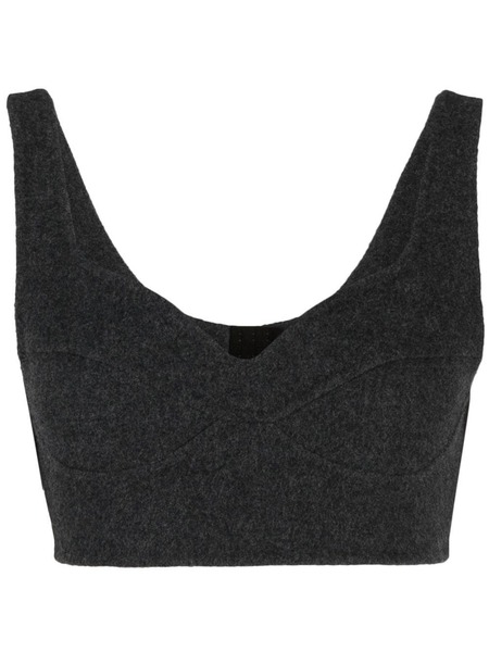  Goen.j Cropped Wool Top - Grey 
