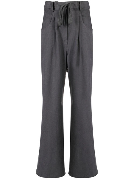  Goen.j Drawstring Straight-leg Trousers - Grey 