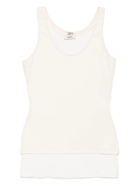  Goen.j Dual-layer Sleeveless Top - Neutrals 