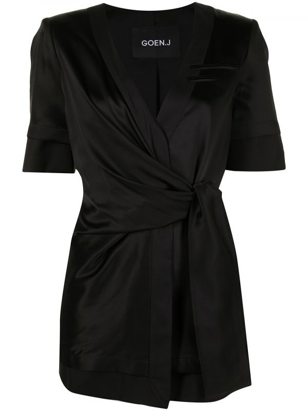  Goen.j Inside-out Short Wrap-blazer - Black 