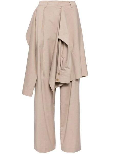  Goen.j Layered Tailored Trousers - Neutrals 