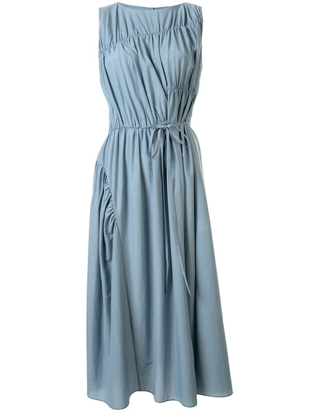  Goen.j Multi-directional Ruched Shift Dress - Blue 