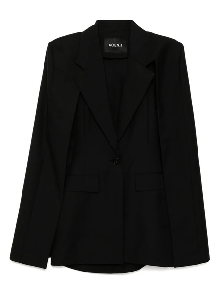  Goen.j Notched-lapel Blazer - Black 