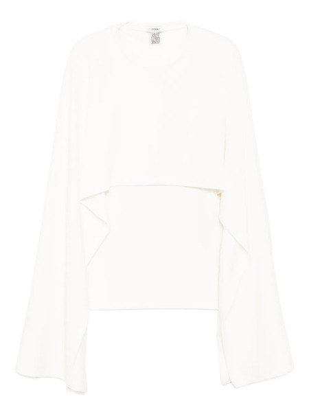  Goen.j Ribbed Cape Top - Neutrals 