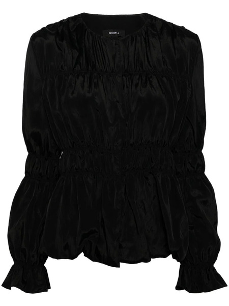  Goen.j Ruched Single-breasted Jacket - Black 