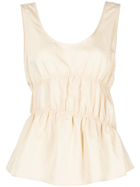  Goen.j Ruched Sleeveless Top - Yellow 