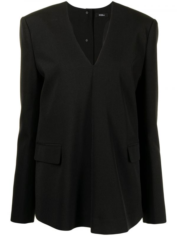  Goen.j Structured Blazer-top - Black 