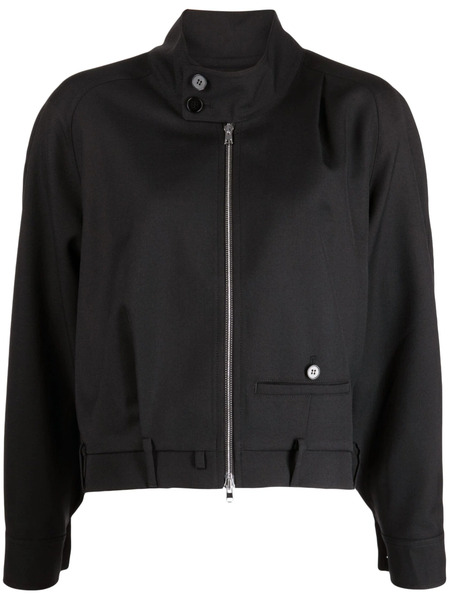  Goen.j Trouser-motif Bomber Jacket - Black 