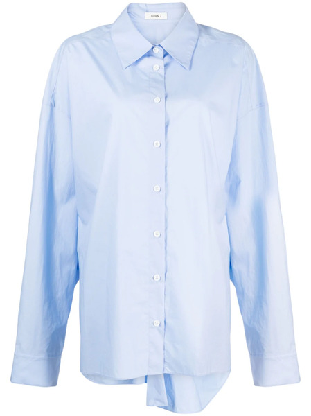  Goen.j Twisted-back Cotton Shirt - Blue 
