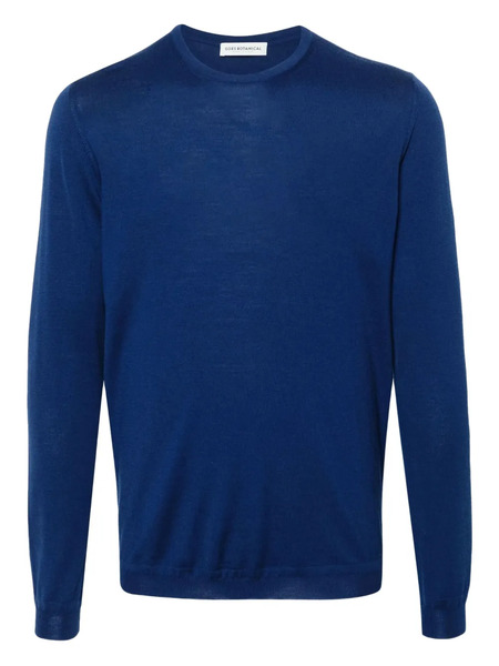 Goes Botanical Crew-neck Sweater - Blue 