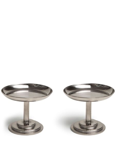  Gohar World Dessert Stem (set Of Two) - Silver 