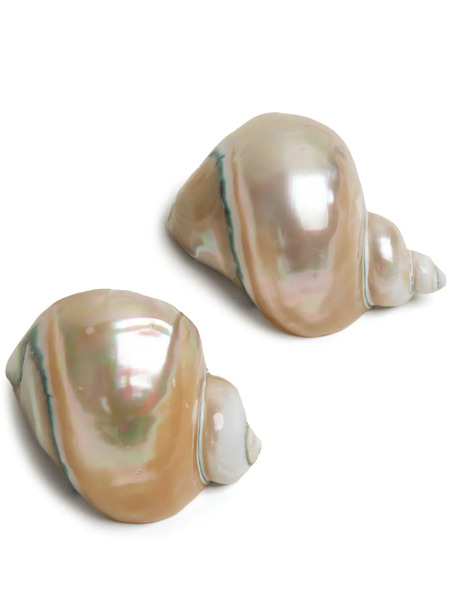  Gohar World Shell Napkin Rings (set Of Two) - White 