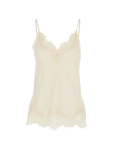  Gold Hawk Coco Lace V-neck Top - Neutrals 