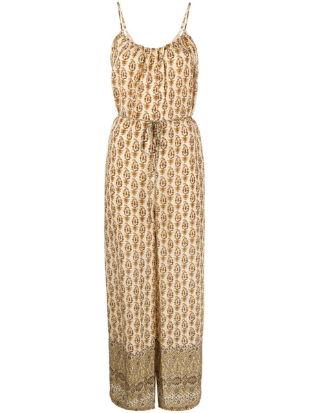  Gold Hawk Provence Silk Jumpsuit - Neutrals 