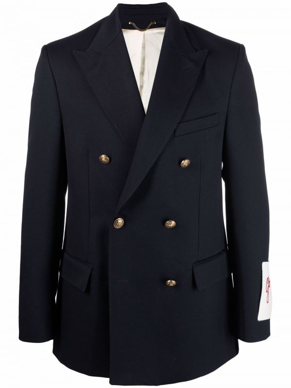  Golden Goose Double-breasted Blazer - Blue 