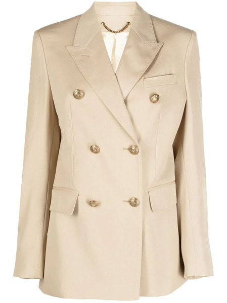  Golden Goose Double-breasted Virgin Wool Blazer - Neutrals 