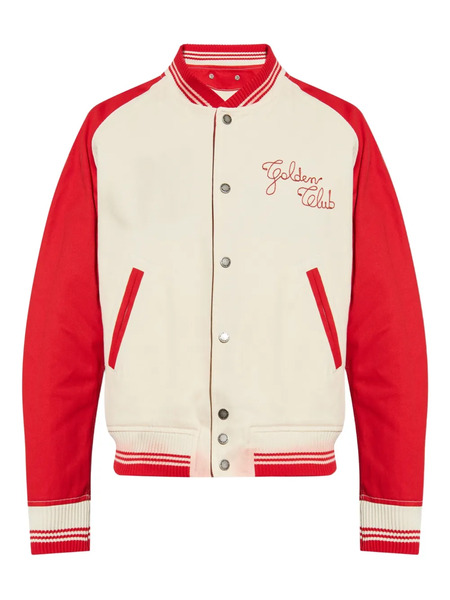  Golden Goose Embroidered Bomber Jacket - White 