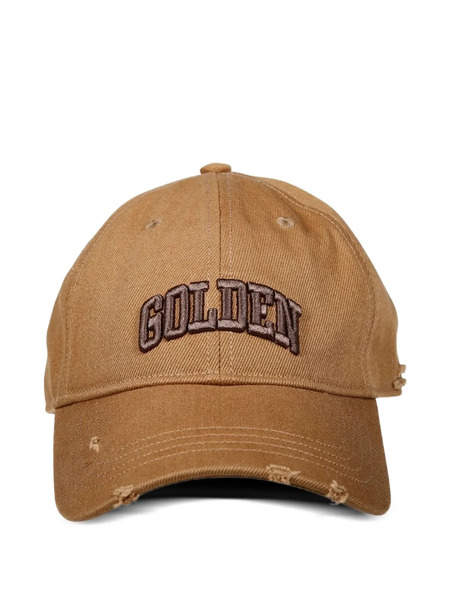  Golden Goose Logo-embroidered Distressed Cap - Neutrals 