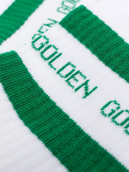  Golden Goose Logo-intarsia Ribbed-knit Ankle Socks - White 