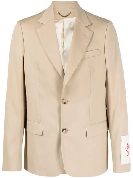  Golden Goose Logo-patch Virgin-wool Blazer - Neutrals 