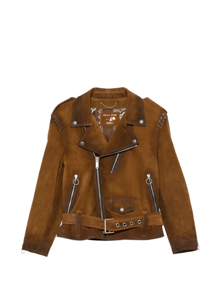  Golden Goose Studded Belted Jacket - Brown 