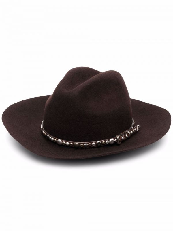  Golden Goose Studded-strap Hat - Brown 
