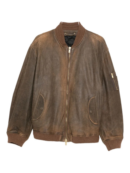  Golden Goose Zip-fastening Leather Jacket - Brown 
