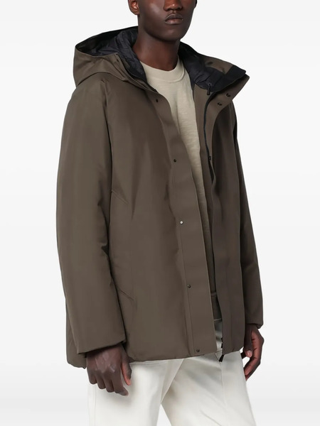  Goldwin Hooded Down Jacket - Brown 