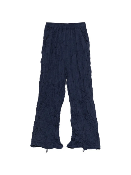  Gongdid Design Crinkled Flared Trousers - Blue 