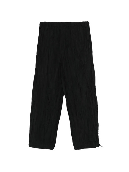  Gongdid Design Drawstring Wide-leg Trousers - Black 
