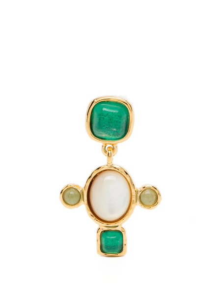  Goossens Cross Lagune Earrings - Green 