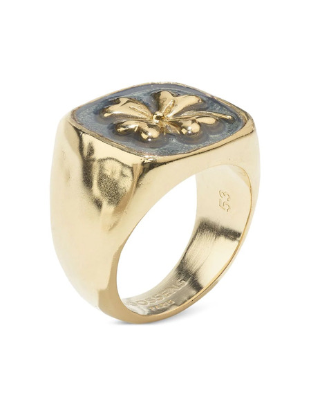  Goossens Talisman Clover Signet Ring - Gold 