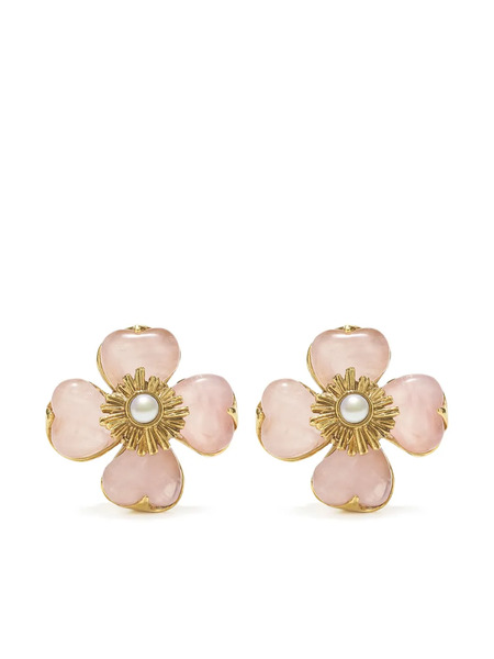  Goossens Trefle Quartz Earrings - Gold 