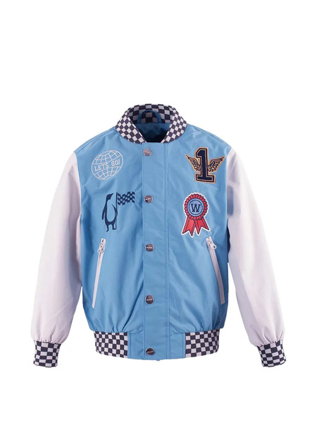  Gosoaky Patchwork Zip Jacket - Blue 
