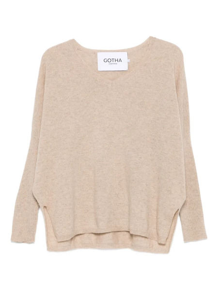  Gotha V-neck Long-sleeve Sweater - Neutrals 