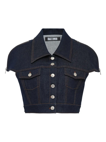  Grace Elwood Denim Top - Blue 