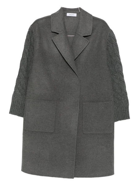  Gran Sasso Cable-knit Panelled Coat - Grey 