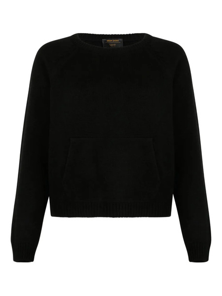  Gran Sasso Kangaroo-pocket Sweater - Black 