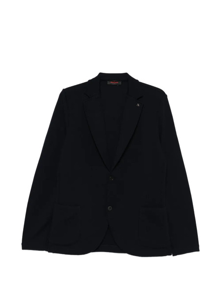  Gran Sasso Patch-pocket Wool Blazer - Blue 