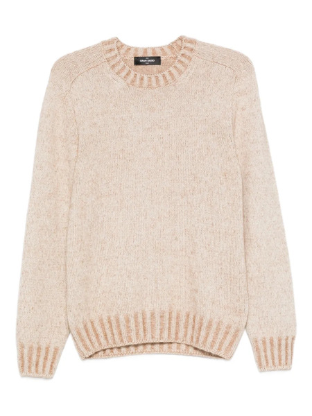  Gran Sasso Ribbed-hem Crew-neck Sweater - Neutrals 