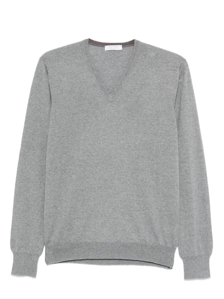  Gran Sasso V-neck Wool Sweater - Grey 