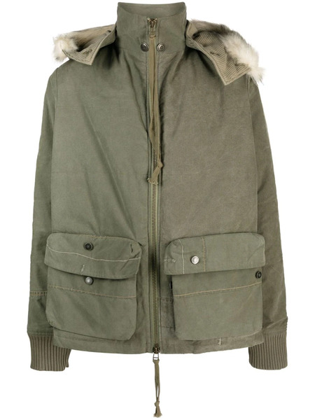  Greg Lauren Army Tent Retro Zip-up Jacket - Green 