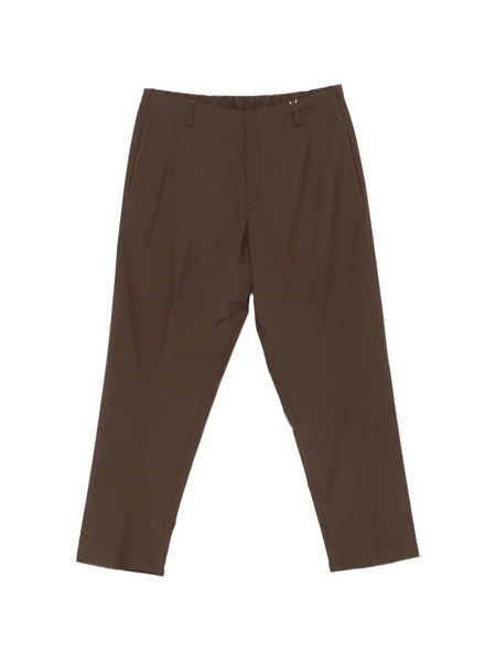  Greyed Belt-loop Trousers - Brown 