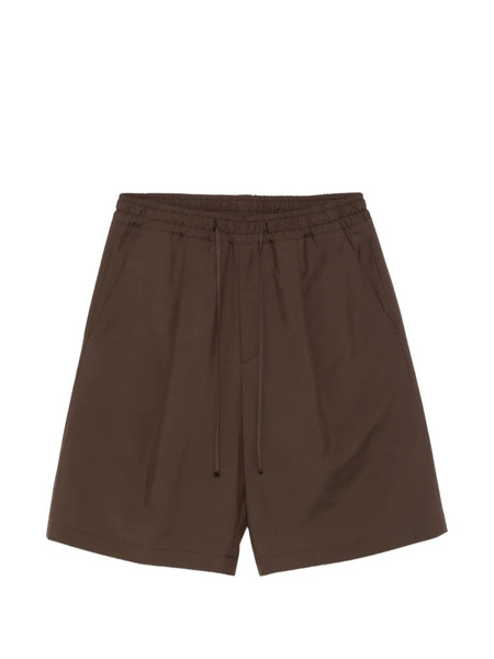  Greyed Drawstring-fastening Shorts - Brown 