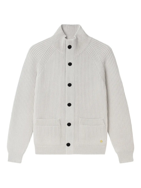  Greyed High Neck Button Cardigan 