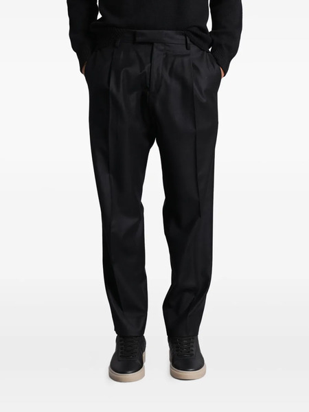  Greyed Pleated Trousers - Black 