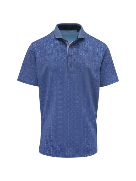  Greyson Patterned Polo Shirt - Blue 