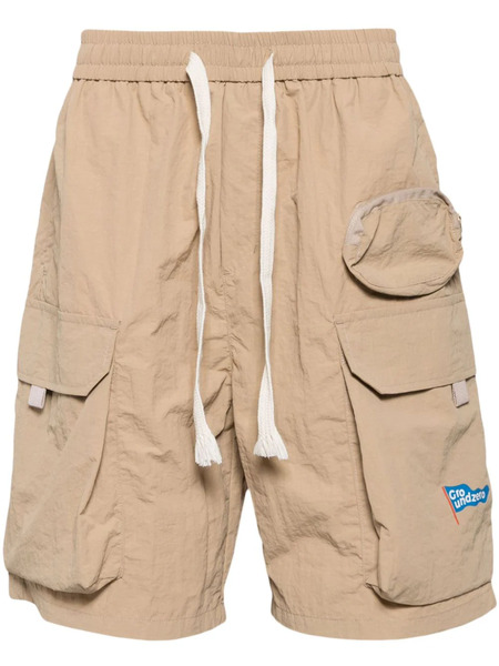  Ground Zero Flag Logo Printed Cargo Short - Neutrals 