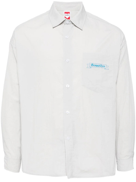  Ground Zero Gothic Logo-print Shirt - Grey 